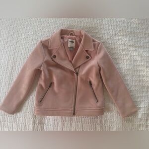 Old Navy Blush Pink Faux Suede Jacket Size 5